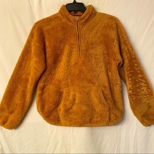 Quarter zip teddy jacket